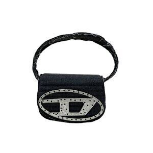 Diesel Black Ripped Denim Shoulder Bag